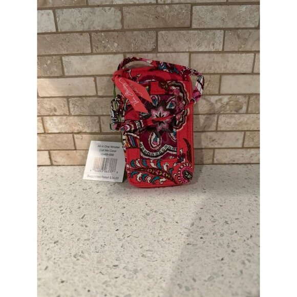 Vera Bradley Call Me Coral‎ Wristlet Wallet Cell Phone NWT - Picture 2 of 2